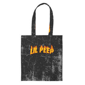 Сумка 3D повседневная с принтом Lil Fire Peep в Рязани, 100% полиэстер | Плотность: 200 г/м2; Размер: 34×35 см; Высота лямок: 30 см | lil peep | rap | густав ор | лил пип | рэп