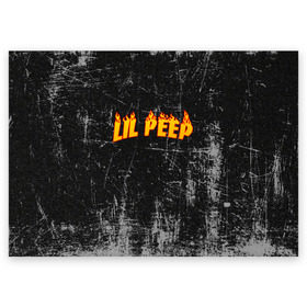 Поздравительная открытка с принтом Lil Fire Peep в Рязани, 100% бумага | плотность бумаги 280 г/м2, матовая, на обратной стороне линовка и место для марки
 | lil peep | rap | густав ор | лил пип | рэп