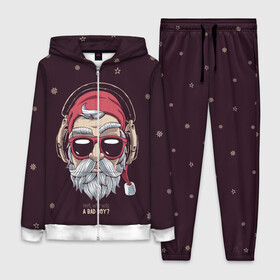 Женский костюм 3D с принтом Who was a bad boy в Рязани,  |  | bad | beard | boy | christmas | hipster | new year | santa | борода | дед мороз | новый год | рождество | санта | хипстер