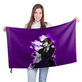 Флаг 3D с принтом Темный дворецкий в Рязани, 100% полиэстер | плотность ткани — 95 г/м2, размер — 67 х 109 см. Принт наносится с одной стороны | anime | black butler | manga | аниме | демон | манга | сиэль фантомхайв | яна тобосо