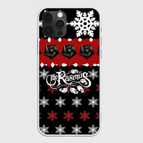 Чехол для iPhone 12 Pro с принтом Праздничный The Rasmus в Рязани, силикон | область печати: задняя сторона чехла, без боковых панелей | rasmus | the rasmus | аки хакала | альтернативный | готик | группа | дарк | зе | знак | красный | лаури юлёнен | над | надпись | новогодний | новый год | паули рантасалми | поп | праздник | разсмус | расмус