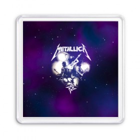 Магнит 55*55 с принтом Metallica в Рязани, Пластик | Размер: 65*65 мм; Размер печати: 55*55 мм | metallica | группа | джеймс хэтфилд | кирк хэмметт | ларс ульрих | метал | металика | металлика | миталика | музыка | роберт трухильо | рок | трэш | трэшметал | хард | хардрок | хеви | хевиметал