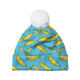 Шапка 3D c помпоном банан: в Рязани, 100% полиэстер | универсальный размер, печать по всей поверхности изделия | banana | банан