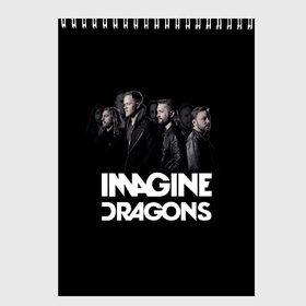 Скетчбук с принтом Группа Imagine Dragons в Рязани, 100% бумага
 | 48 листов, плотность листов — 100 г/м2, плотность картонной обложки — 250 г/м2. Листы скреплены сверху удобной пружинной спиралью | Тематика изображения на принте: альтернативный | американская | группа | драгонс | имеджин | инди | индирок | поп | рок | электроник