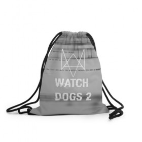 Рюкзак-мешок 3D с принтом Wath dogs 2 collection в Рязани, 100% полиэстер | плотность ткани — 200 г/м2, размер — 35 х 45 см; лямки — толстые шнурки, застежка на шнуровке, без карманов и подкладки | game | wath dogs 2 | город | девушка | дрон | игры | компьютеры | пистолет | телефон | технологии | хакер