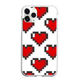 Чехол для iPhone 11 Pro матовый с принтом Пиксельные сердечки в Рязани, Силикон |  | 14 | love | валентин | губы | день | любовь | подарок | поцелуй | сердце | страсть | февраль