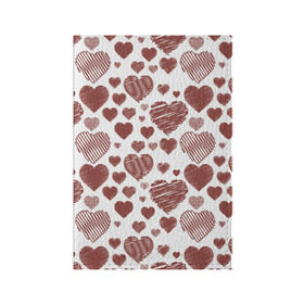 Обложка для паспорта матовая кожа с принтом Сердечки в Рязани, натуральная матовая кожа | размер 19,3 х 13,7 см; прозрачные пластиковые крепления | 14 | love | валентин | губы | день | любовь | подарок | поцелуй | сердце | страсть | февраль