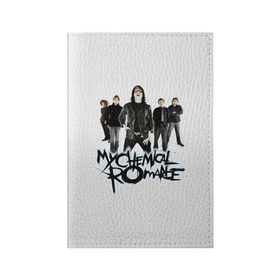 Обложка для паспорта матовая кожа с принтом Группа My Chemical Romance в Рязани, натуральная матовая кожа | размер 19,3 х 13,7 см; прозрачные пластиковые крепления | gerard way | mcr | my chemical romance | альтернативный | группа | джерард уэй | май кемикал романс | мкр | мой химический роман | мхр | мцр | панк | поп | поппанк | рок | рэй торо