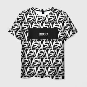 Мужская футболка 3D с принтом VERSUS BATTLE-XXOC в Рязани, 100% полиэфир | прямой крой, круглый вырез горловины, длина до линии бедер | rap | versus battle | xxoc | битва | молодежный стиль | рэп | рэп батл | рэп битва | рэперы