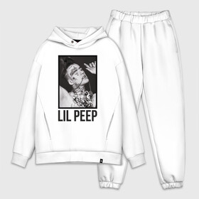 Мужской костюм хлопок OVERSIZE с принтом Little fashion white в Рязани,  |  | lil peep | rap | густав ор | лил пип | рэп