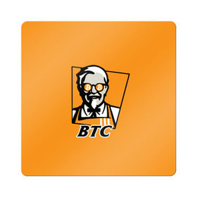 Магнит виниловый Квадрат с принтом BITCOIN в стиле KFC в Рязани, полимерный материал с магнитным слоем | размер 9*9 см, закругленные углы | bitcoin | btc | crypto | kfc | биткоин | валюта | деньги | криптовалюта | цифровое золото