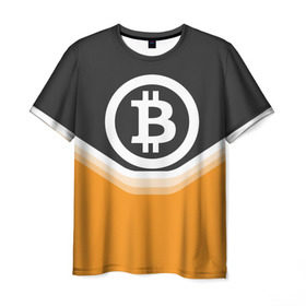 Мужская футболка 3D с принтом BITCOIN UNIFORM в Рязани, 100% полиэфир | прямой крой, круглый вырез горловины, длина до линии бедер | Тематика изображения на принте: bitcoin | btc | coin | crypto | ethereum | money | orange | биткоин | валюта | деньги | известные | криптовалюта | логотип | монета | надписи.cash | оранжевый | цвет | цифровое золото | эфир