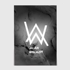 Постер с принтом ALAN WALKER в Рязани, 100% бумага
 | бумага, плотность 150 мг. Матовая, но за счет высокого коэффициента гладкости имеет небольшой блеск и дает на свету блики, но в отличии от глянцевой бумаги не покрыта лаком | alan walker | club | music | абстракция | клубная музыка | космос | краски | музыка