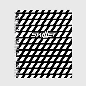 Тетрадь с принтом Skillet в Рязани, 100% бумага | 48 листов, плотность листов — 60 г/м2, плотность картонной обложки — 250 г/м2. Листы скреплены сбоку удобной пружинной спиралью. Уголки страниц и обложки скругленные. Цвет линий — светло-серый
 | skilet | skillet | альтернативный | гранж | группа | джен леджер | джон купер | индастриал | кори купер | метал | ню | пост | рок | сет моррисон | симфоник | скилет | хард | христианский