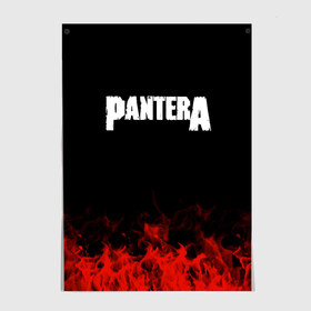 Постер с принтом Pantera в Рязани, 100% бумага
 | бумага, плотность 150 мг. Матовая, но за счет высокого коэффициента гладкости имеет небольшой блеск и дает на свету блики, но в отличии от глянцевой бумаги не покрыта лаком | band | metal | music | pantera | rock | атрибутика | группа | метал | музыка | рок