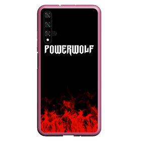 Чехол для Honor 20 с принтом Powerwolf в Рязани, Силикон | Область печати: задняя сторона чехла, без боковых панелей | Тематика изображения на принте: band | metal | music | powerwolf | rock | атрибутика | группа | метал | музыка | рок