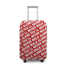 Чехол для чемодана 3D с принтом YNWA красный в Рязани, 86% полиэфир, 14% спандекс | двустороннее нанесение принта, прорези для ручек и колес | liverpool | ynwa | yol ll never walk alone | апл | ливерпуль | футбол