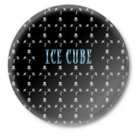 Значок с принтом Ice Cube в Рязани,  металл | круглая форма, металлическая застежка в виде булавки | hip hop | hiphop | ice cube | mc | n.w.a | rap | айс | гангса | джексон | западное побережье | куб | кубе | кубик льда | кьюб | мс | о ши | оши | реп | репер | речитатив | рэп | рэпер | хип | хипхоп | хоп