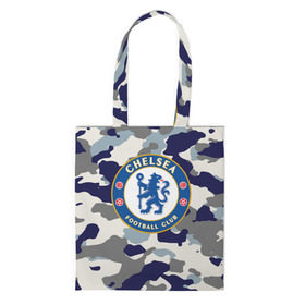 Сумка 3D повседневная с принтом FC Chelsea Camouflage в Рязани, 100% полиэстер | Плотность: 200 г/м2; Размер: 34×35 см; Высота лямок: 30 см | 