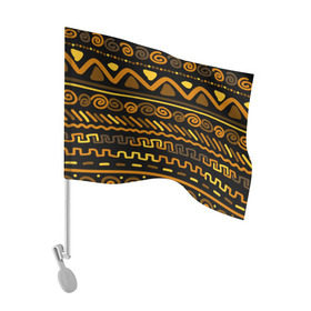 Флаг для автомобиля с принтом Стильная африка в Рязани, 100% полиэстер | Размер: 30*21 см | afrika | pattern | африка | африканские мотивы | африканские узоры | солнце | узор | этника | южный континент