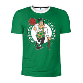 Мужская футболка 3D спортивная с принтом Boston Celtics в Рязани, 100% полиэстер с улучшенными характеристиками | приталенный силуэт, круглая горловина, широкие плечи, сужается к линии бедра | boston | boston celtics | celtics | nba | баскетбол | бостон | нба | селтикс
