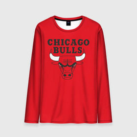 Мужской лонгслив 3D с принтом Chicago Bulls в Рязани, 100% полиэстер | длинные рукава, круглый вырез горловины, полуприлегающий силуэт | Тематика изображения на принте: bulls | chicago | chicago bulls | nba | баскетбол | буллз | нба | чикаго буллз