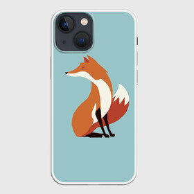 Чехол для iPhone 13 mini с принтом Лисичка минималистичная в Рязани,  |  | firefox | fox | low | lowpoly | poly | redfox | лис | лиса | лисица | лисонька | лоуполи | минимализм | огнелис