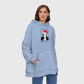 Худи SuperOversize хлопок с принтом Sasha Grey (Santa) в Рязани, 70% хлопок, 30% полиэстер, мягкий начес внутри | карман-кенгуру, эластичная резинка на манжетах и по нижней кромке, двухслойный капюшон
 | brazzers | sasha gray | sasha grey | бразерс | браззерс | саша грей | саша грэй