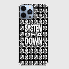 Чехол для iPhone 13 Pro Max с принтом System of a Down в Рязани,  |  | Тематика изображения на принте: soad | soil | system of a down | группа | дав | дарон малакян | джон долмаян | метал | ню | оф | рок | серж танкян | систем | соад | сод | соэд | шаво одаджян | э доун