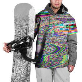 Накидка на куртку 3D с принтом Точечная психоделика в Рязани, 100% полиэстер |  | Тематика изображения на принте: глитч | глич | полосы | разводы
