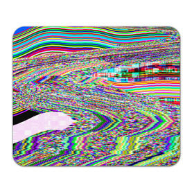 Коврик прямоугольный с принтом Точечная психоделика в Рязани, натуральный каучук | размер 230 х 185 мм; запечатка лицевой стороны | Тематика изображения на принте: глитч | глич | полосы | разводы