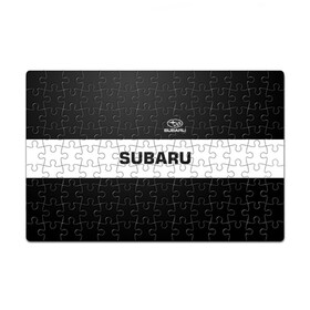 Пазл магнитный 126 элементов с принтом SUBARU | СУБАРУ в Рязани, полимерный материал с магнитным слоем | 126 деталей, размер изделия —  180*270 мм | subaru | автомобильные | машины | субару