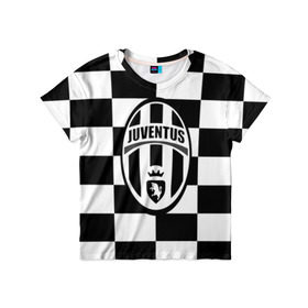 Детская футболка 3D с принтом Juventus в Рязани, 100% гипоаллергенный полиэфир | прямой крой, круглый вырез горловины, длина до линии бедер, чуть спущенное плечо, ткань немного тянется | juve | juventus | италия | спорт | фк | футбол | футбольный клуб | ювентус
