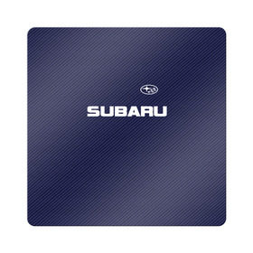 Магнит виниловый Квадрат с принтом SUBARU CARBON в Рязани, полимерный материал с магнитным слоем | размер 9*9 см, закругленные углы | subaru | автомобильные | машины | субару