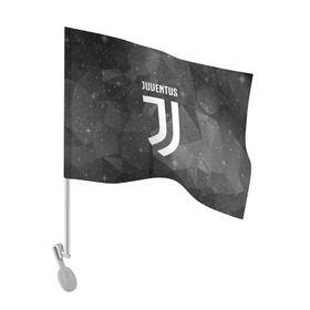 Флаг для автомобиля с принтом Juventus Cosmos в Рязани, 100% полиэстер | Размер: 30*21 см | football | italia | juve | juventus | logo | sport | арт | италия | лига | лого | спорт | текстура | фк | футбол | футбольный клуб | эмблема | ювентус