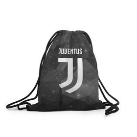 Рюкзак-мешок 3D с принтом Juventus Cosmos в Рязани, 100% полиэстер | плотность ткани — 200 г/м2, размер — 35 х 45 см; лямки — толстые шнурки, застежка на шнуровке, без карманов и подкладки | football | italia | juve | juventus | logo | sport | арт | италия | лига | лого | спорт | текстура | фк | футбол | футбольный клуб | эмблема | ювентус