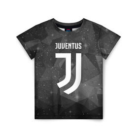Детская футболка 3D с принтом Juventus Cosmos в Рязани, 100% гипоаллергенный полиэфир | прямой крой, круглый вырез горловины, длина до линии бедер, чуть спущенное плечо, ткань немного тянется | football | italia | juve | juventus | logo | sport | арт | италия | лига | лого | спорт | текстура | фк | футбол | футбольный клуб | эмблема | ювентус