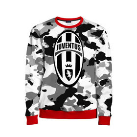 Детский свитшот 3D с принтом FC Juventus Camouflage в Рязани, 100% полиэстер | свободная посадка, прямой крой, мягкая тканевая резинка на рукавах и понизу свитшота | Тематика изображения на принте: football | italia | juve | juventus | logo | sport | арт | италия | лига | лого | спорт | текстура | фк | футбол | футбольный клуб | эмблема | ювентус