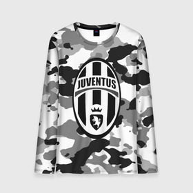 Мужской лонгслив 3D с принтом FC Juventus Camouflage в Рязани, 100% полиэстер | длинные рукава, круглый вырез горловины, полуприлегающий силуэт | football | italia | juve | juventus | logo | sport | арт | италия | лига | лого | спорт | текстура | фк | футбол | футбольный клуб | эмблема | ювентус