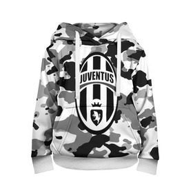 Детская толстовка 3D с принтом FC Juventus Camouflage в Рязани, 100% полиэстер | двухслойный капюшон со шнурком для регулировки, мягкие манжеты на рукавах и по низу толстовки, спереди карман-кенгуру с мягким внутренним слоем | Тематика изображения на принте: football | italia | juve | juventus | logo | sport | арт | италия | лига | лого | спорт | текстура | фк | футбол | футбольный клуб | эмблема | ювентус