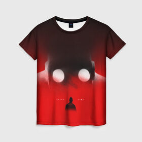 Женская футболка 3D с принтом Хаски Крот в Рязани, 100% полиэфир ( синтетическое хлопкоподобное полотно) | прямой крой, круглый вырез горловины, длина до линии бедер | rap | дмитрий кузнецов | рэп | рэпер | хаски