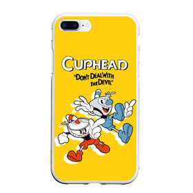 Чехол для iPhone 7Plus/8 Plus матовый с принтом Cuphead в Рязани, Силикон | Область печати: задняя сторона чехла, без боковых панелей | cuphead | капхед | компьтерная игра