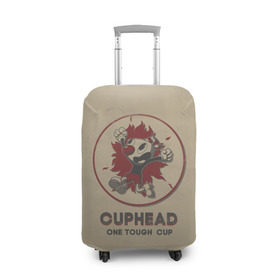 Чехол для чемодана 3D с принтом Cuphead в Рязани, 86% полиэфир, 14% спандекс | двустороннее нанесение принта, прорези для ручек и колес | cuphead | капхед | компьтерная игра