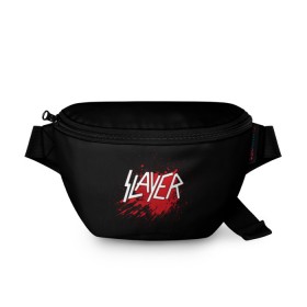 Поясная сумка 3D с принтом Slayer в Рязани, 100% полиэстер | плотная ткань, ремень с регулируемой длиной, внутри несколько карманов для мелочей, основное отделение и карман с обратной стороны сумки застегиваются на молнию | 
