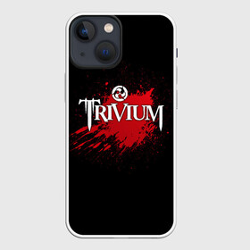 Чехол для iPhone 13 mini с принтом Trivium в Рязани,  |  | band | blood | metal | music | rock | trivium | атрибутика | группа | кровь | метал | музыка | рок