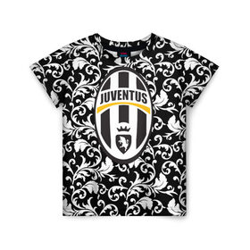 Детская футболка 3D с принтом Juventus в Рязани, 100% гипоаллергенный полиэфир | прямой крой, круглый вырез горловины, длина до линии бедер, чуть спущенное плечо, ткань немного тянется | Тематика изображения на принте: 