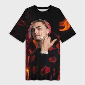 Платье-футболка 3D с принтом Lil Pump   103 в Рязани,  |  | eskeetit | esskeetit | lil pump | pamp | pump | лил памп | маленький насос | насос | памп | эшкере | эшкереее | эщкэрэ