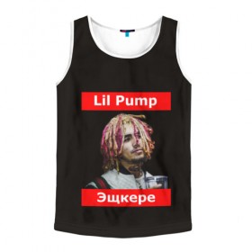 Мужская майка 3D с принтом Lil Pump - 104 в Рязани, 100% полиэстер | круглая горловина, приталенный силуэт, длина до линии бедра. Пройма и горловина окантованы тонкой бейкой | eskeetit | esskeetit | lil pump | pamp | pump | лил памп | маленький насос | насос | памп | эшкере | эшкереее | эщкере | эщкэрэ