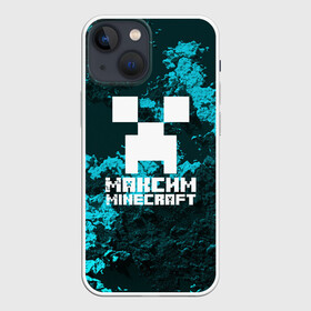 Чехол для iPhone 13 mini с принтом Максим в стиле Minecraft в Рязани,  |  | game | minecraft | minecraft nature | minecraft skin | minectaft skins | mobs | name | underground | имена | крипер | майн крафт | максим