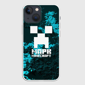 Чехол для iPhone 13 mini с принтом Марк в стиле Minecraft в Рязани,  |  | game | minecraft | minecraft nature | minecraft skin | minectaft skins | mobs | name | underground | имена | крипер | майн крафт | марк